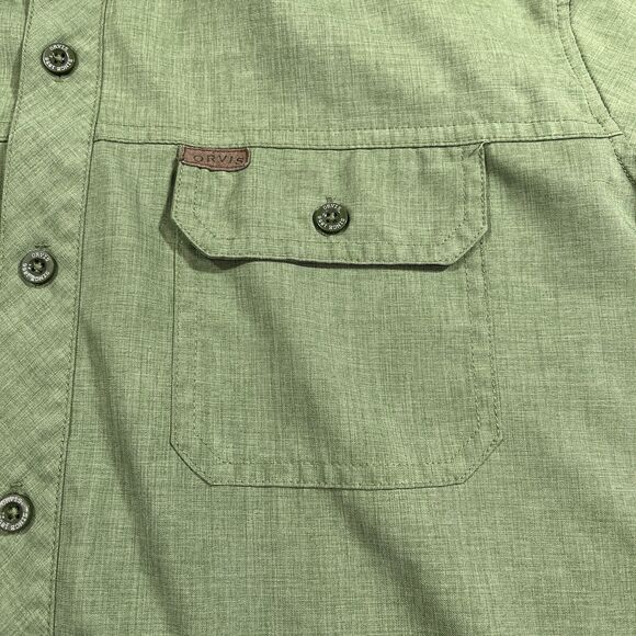 Orvis Men's Green Short Sleeve Button Down Shirt 1369167 Size Large L - Picture 4 of 9